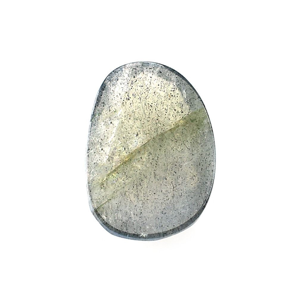 GREY LABRADORITE ROSE CUT FANCY CAB 9.50X6.70MM 1.82 Cts.