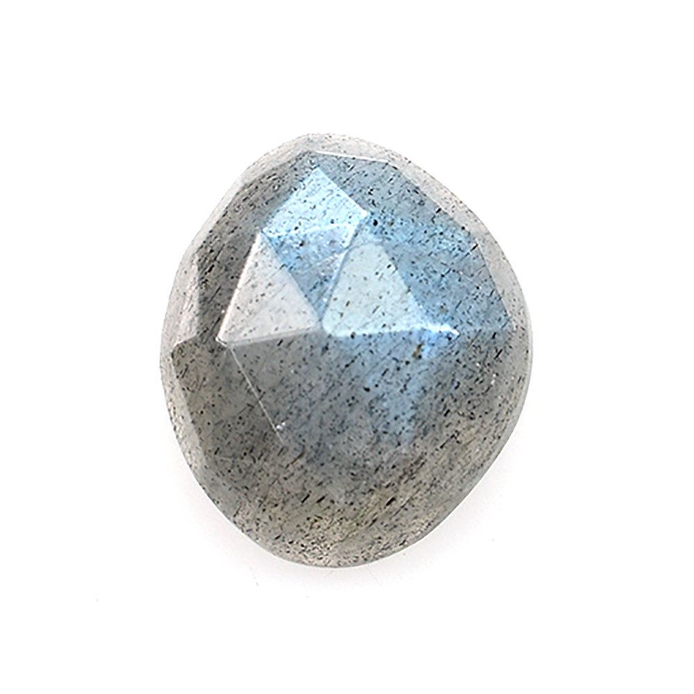 GREY LABRADORITE ROSE CUT FANCY CAB 9.70X8.60MM 2.55 Cts.