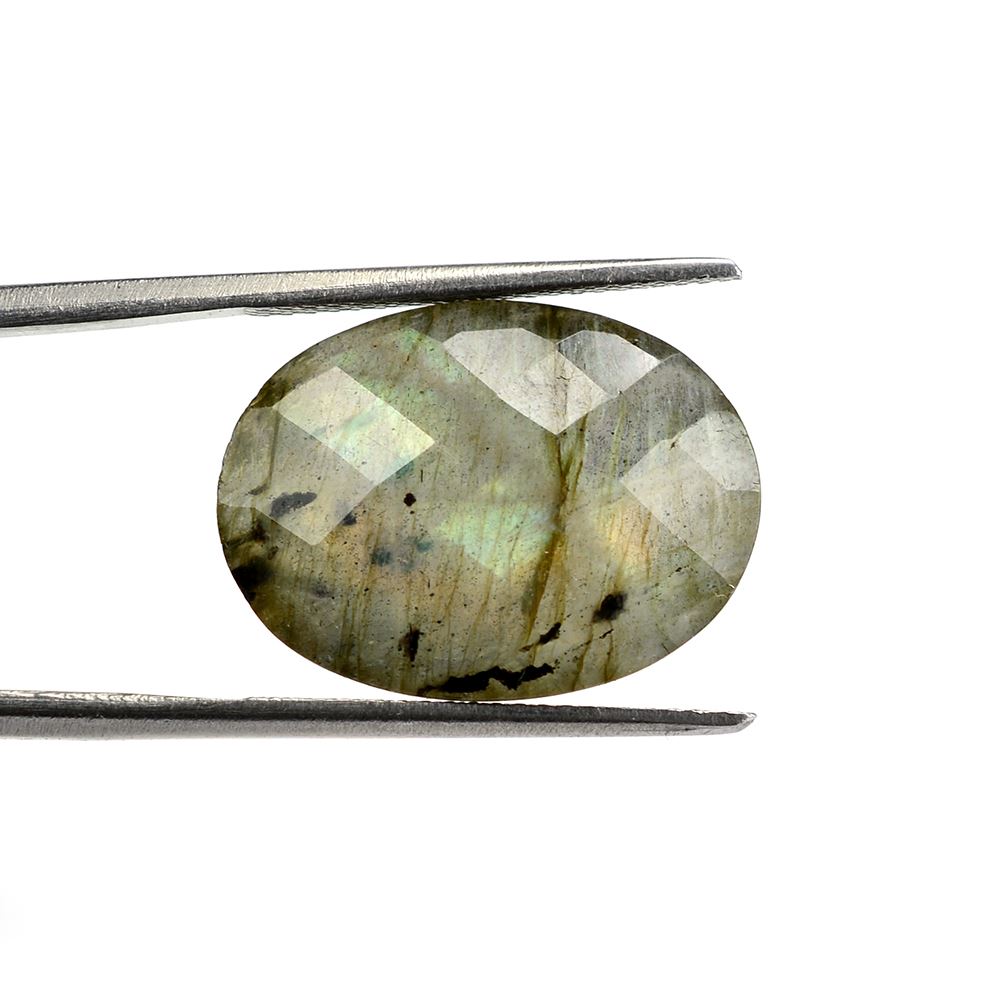 LABRADORITE CHECKER CUT OVAL 20X15MM 14.90 Cts.