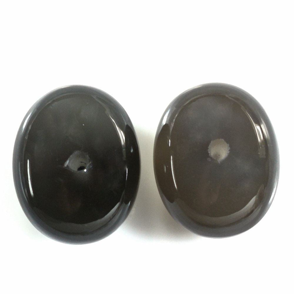 GREY MOONSTONE OLIVE (HALF DRILL) 15X12MM 11.66 Cts.