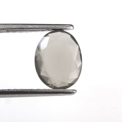 GREY MOONSTONE TABLE CUT ON TOP ROSE CUT BACK IRREGULAR OVAL 10X8 MM 1.68 Cts.