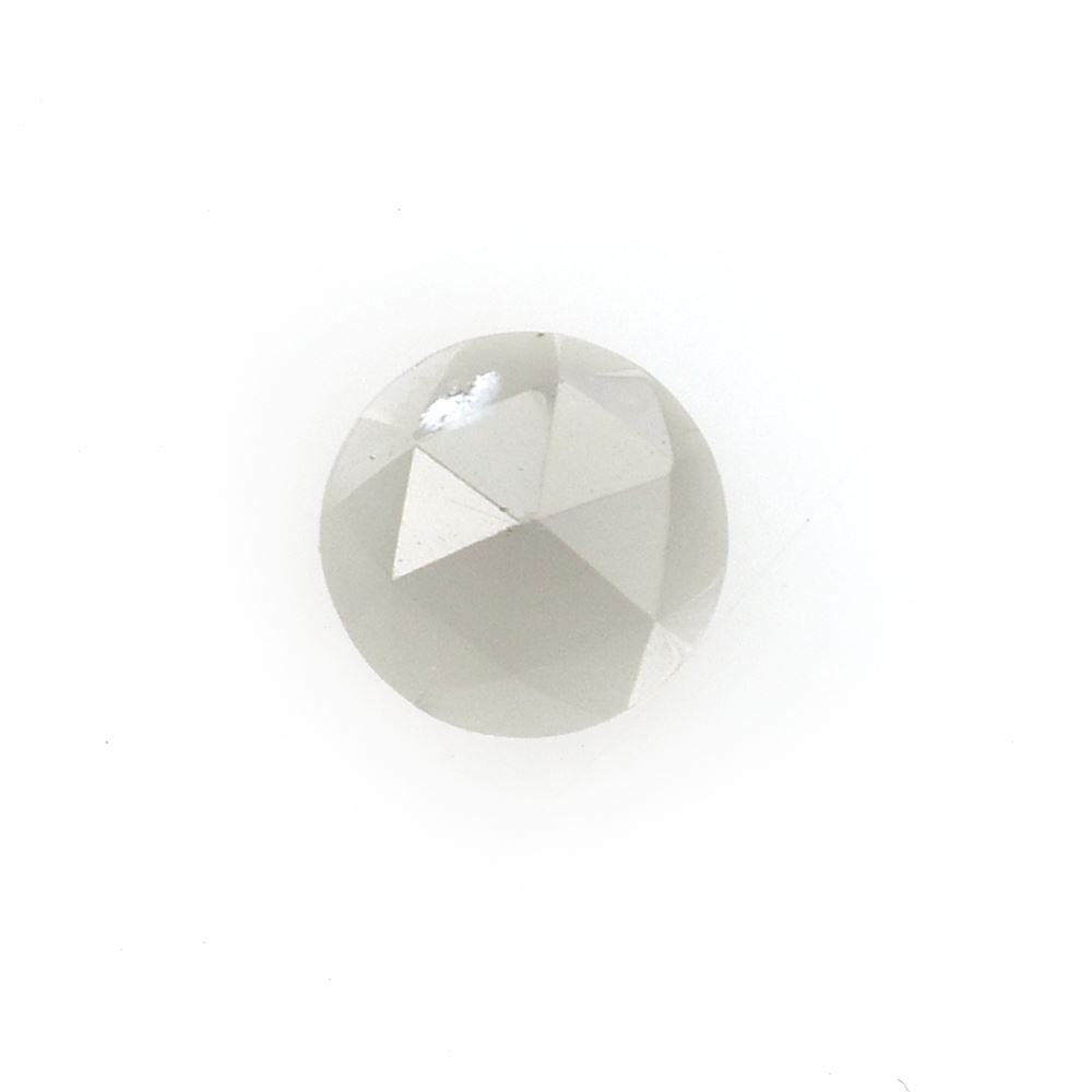 MOONSTONE GREY ROSE CUT ROUND CAB (GREY MEDIUM) (OPAQUE) 4.00 MM 0.23 Cts.