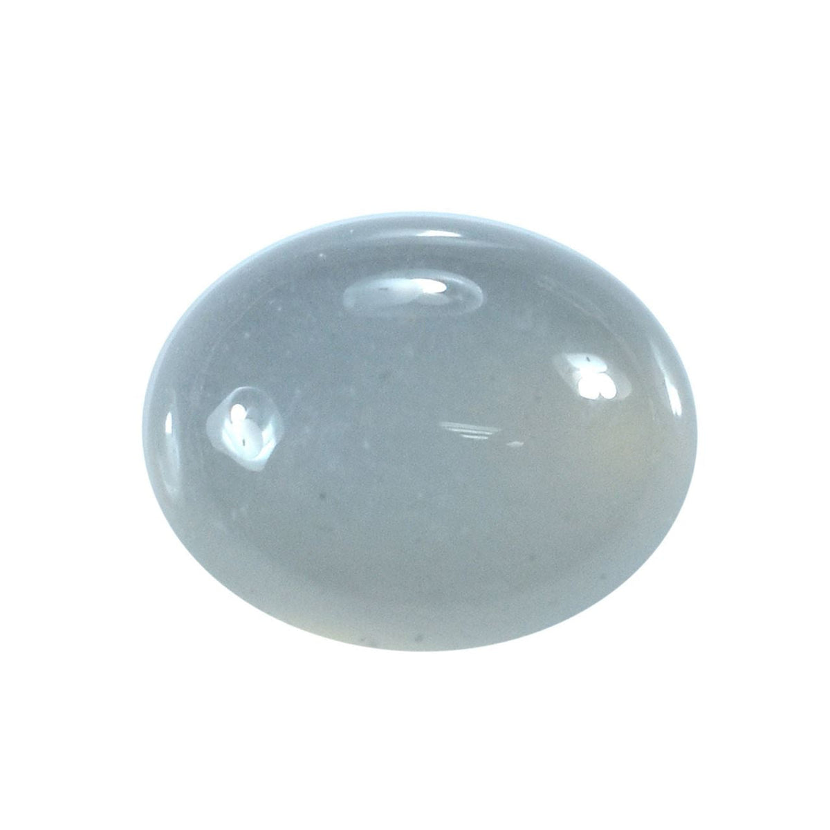 GREY MOONSTONE PLAIN OVAL CAB (SILVER GREY LIGHT)(OPAQUE)(CLEAN) 10.00X8.00 MM 2.78 Cts.