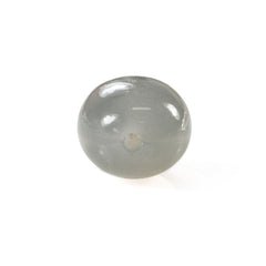 GREY MOONSTONE SMOOTH OVAL PEBBLE (F/D_1.50)(SILVER GREY LIGHT)(CLEAN) 10.00X8.00 MM 3.98 Cts.