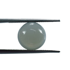 GREY MOONSTONE CURVED ROUND CAB (SILVER GREY LIGHT)(OPAQUE)(CLEAN) 10.80X10.80 MM 4.73 Cts.