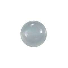 GREY MOONSTONE PLAIN ROUND CAB (SILVER GREY LIGHT)(OPAQUE)(CLEAN) 5.00X5.00 MM 0.51 Cts.