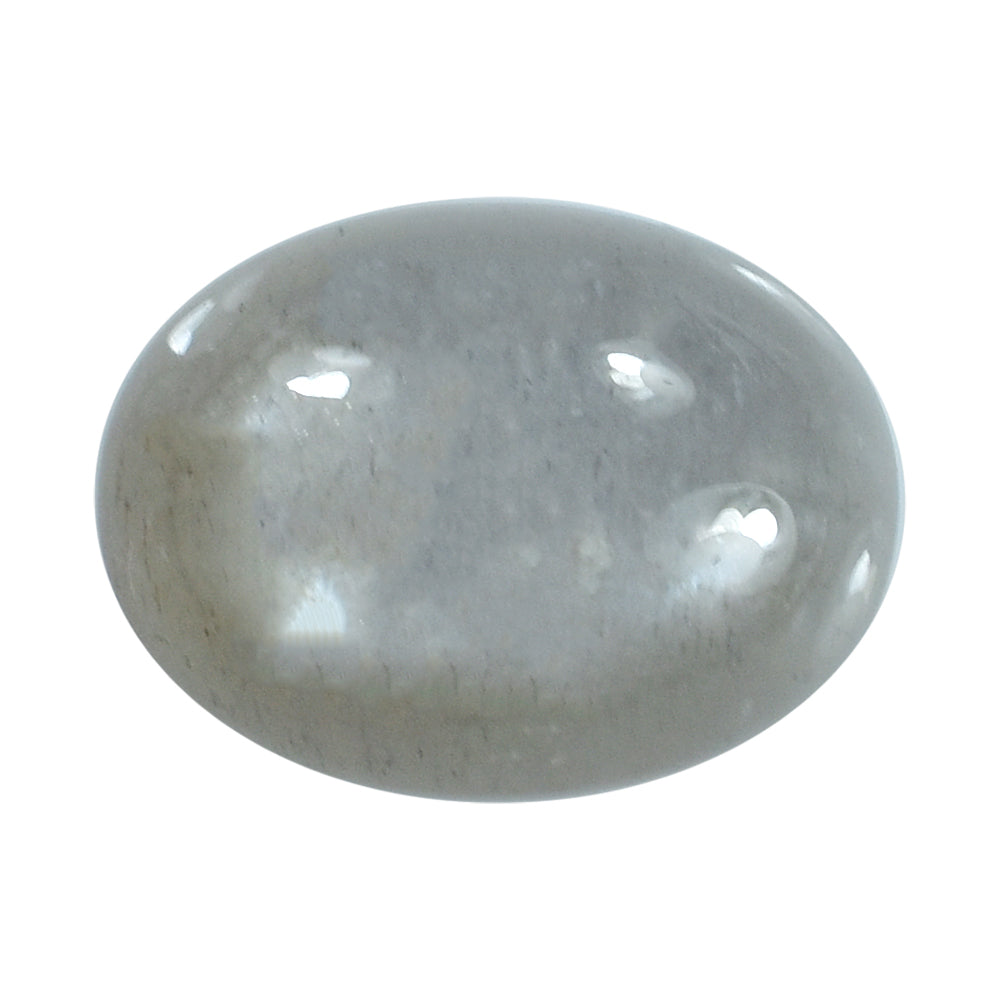 GREY MOONSTONE PLAIN OVAL CAB (SILVER GREY MEDIUM)16.00X12.00 MM 8.49 Cts.