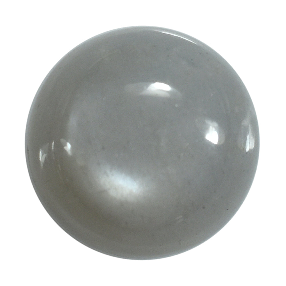 GREY MOONSTONE PLAIN ROUND CAB (SILVER GREY MEDIUM) 12.00X12.00 MM 6.27 Cts.