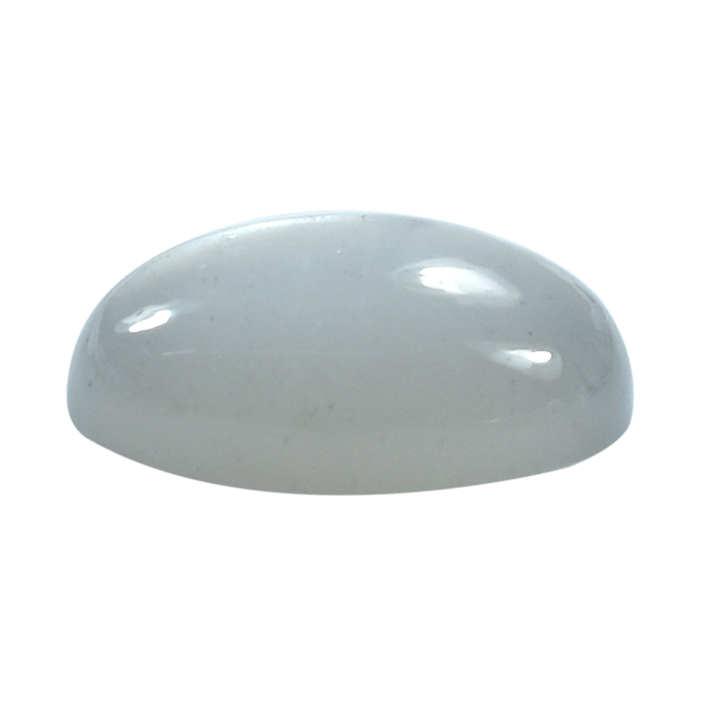 GREY MOONSTONE PLAIN OVAL CAB (SILVER GREY MEDIUM) 14.00X12.00 MM 5.44 Cts.