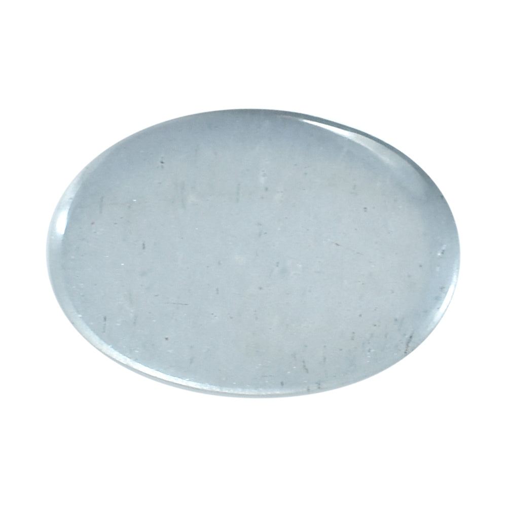 GREY MOONSTONE PLAIN OVAL CAB (SILVER GREY MEDIUM) 14.00X12.00 MM 5.44 Cts.