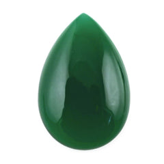 GREEN ONYX PEAR CAB 18X12MM 7.08 Cts.