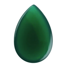 GREEN ONYX PEAR CAB 18X12MM 7.08 Cts.