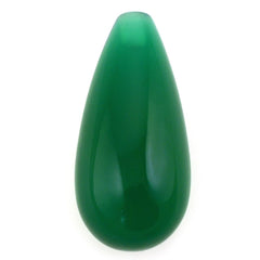 GREEN ONYX PLAIN DROPS (HALF DRILL) 19X9MM 10.03 Cts.