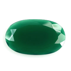GREEN ONYX BOTH SIDE TABLE CUT OVAL 26X16MM 12.15 Cts.