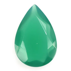 GREEN ONYX BOTH SIDE TABLE CUT PEAR 12X8MM 1.90 Cts.