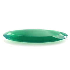 GREEN ONYX BOTH SIDE TABLE CUT OVAL 35X13MM 12.41 Cts.