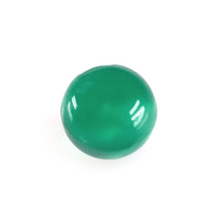 GREEN ONYX PLAIN BALLS (HALF DRILL 0.80) 4MM 0.45 Cts.