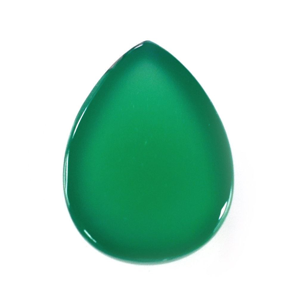 GREEN ONYX PEAR CAB 8X6MM 1.18 Cts.