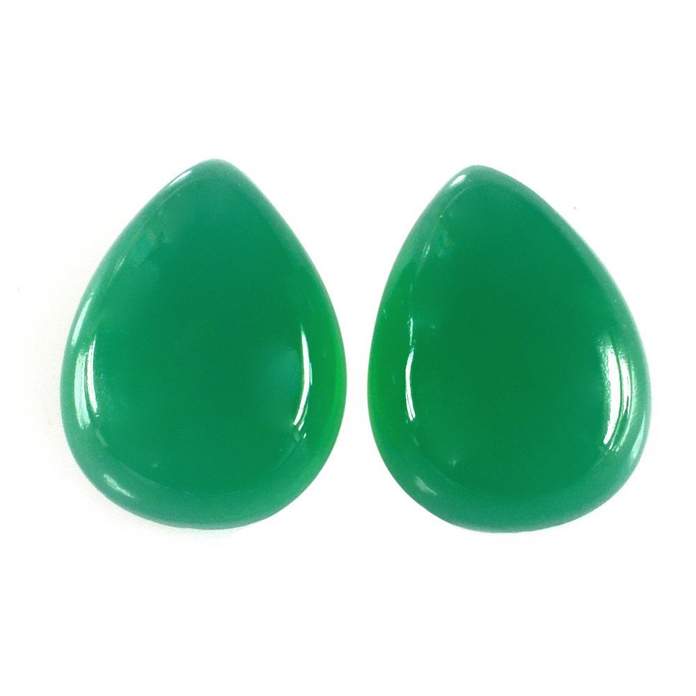 GREEN ONYX PEAR CAB 8X6MM 1.18 Cts.