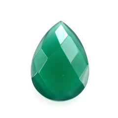 GREEN ONYX BRIOLETTE PEAR 10X7MM 1.63 Cts.