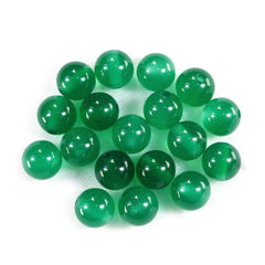 GREEN ONYX PLAIN ROUND BALLS (FULL DRILL 1.50MM) 8MM 3.51 Cts.