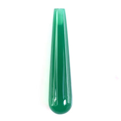 GREEN ONYX PLAIN DROPS (HALF DRILL 0.80MM) (MEDIUM/CLEAN) 26X6MM 5.80 Cts.