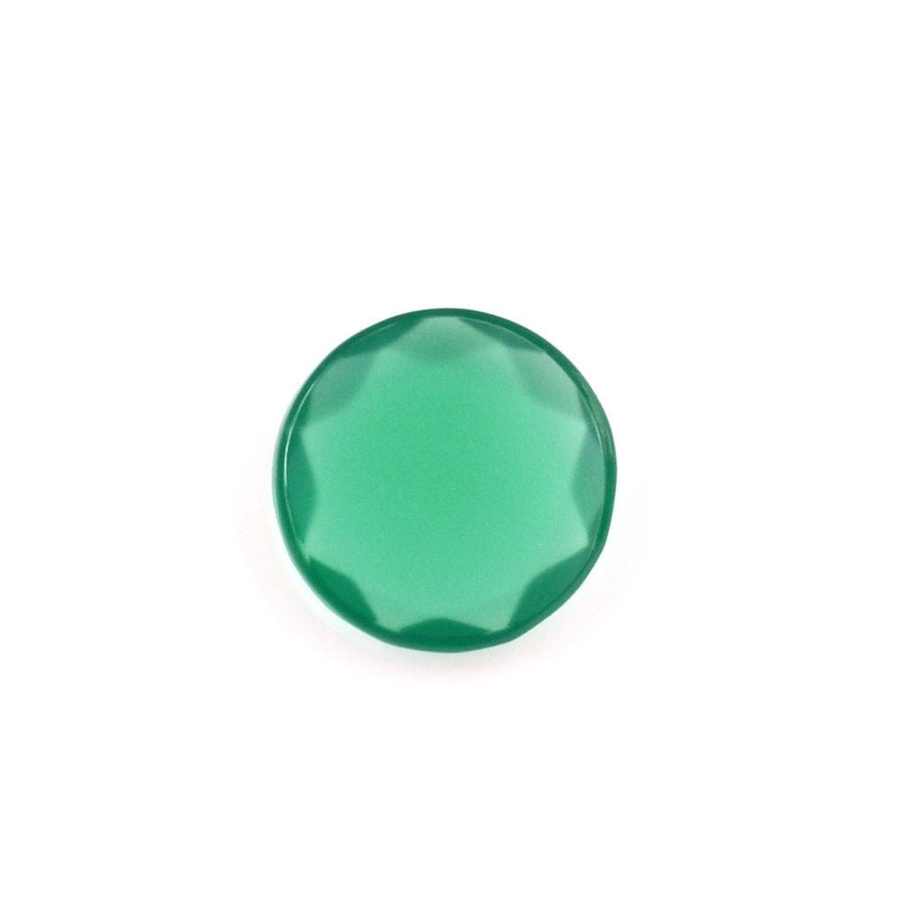 GREEN ONYX TABLE CUT ROUND CAB 5.50MM 0.37 Cts.