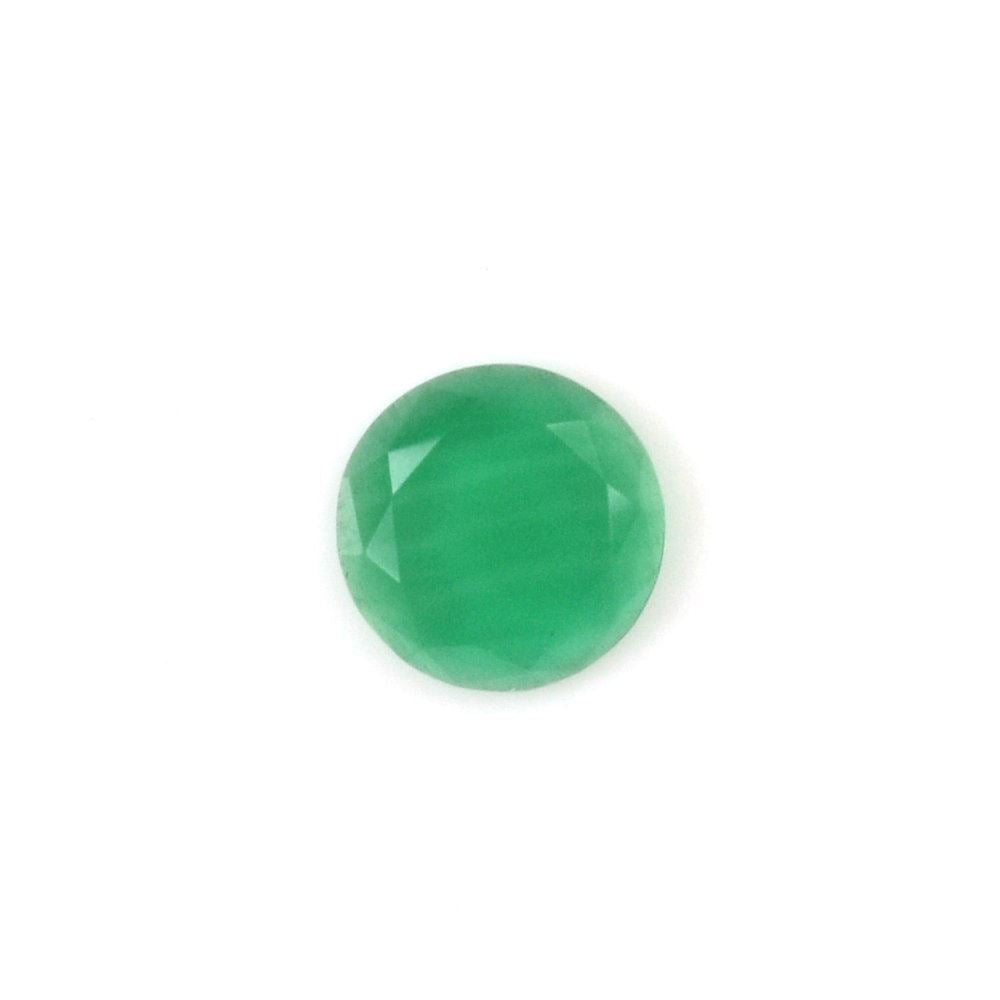 GREEN ONYX TABLE CUT ROUND CAB 4.50MM 0.21 Cts.