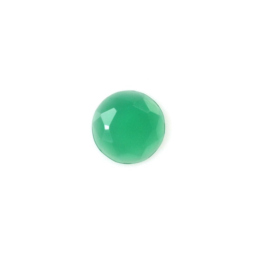 GREEN ONYX TABLE CUT ROUND CAB 3.75MM 0.13 Cts.