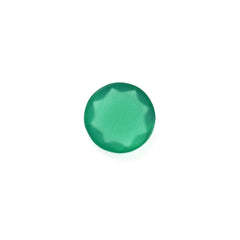 GREEN ONYX TABLE CUT ROUND CAB 3.75MM 0.13 Cts.