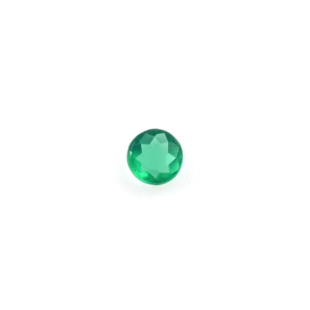 GREEN ONYX TABLE CUT ROUND CAB 2MM 0.03 Cts.