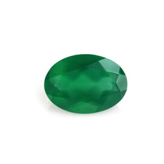 GREEN ONYX CUT OVAL 7X5MM 0.65 Cts.