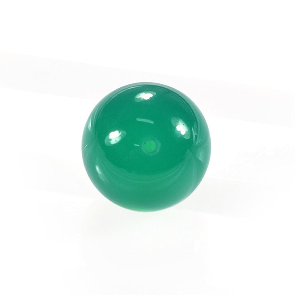 GREEN ONYX PLAIN ROUND BALLS (DARK OPAQUE)(CLEAN)(H/D_0.90MM) 10.00X10.00 MM 6.95 Cts.