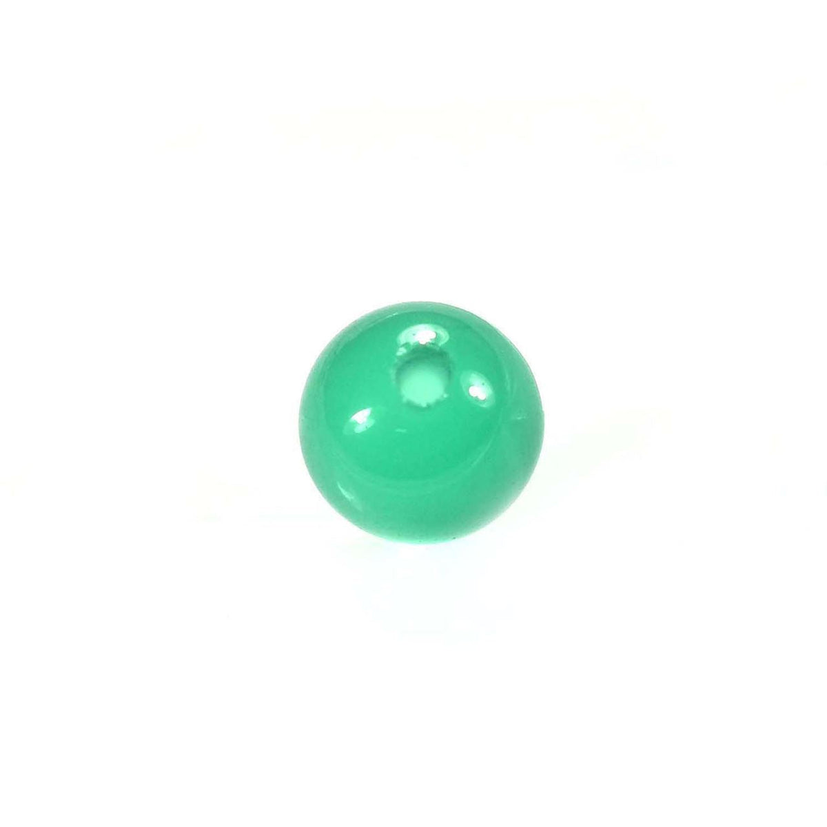 GREEN ONYX PLAIN ROUND BALL (LIGHT)(CLEAN)(H/D_0.75) 5.00X5.00 MM 0.90 Cts.