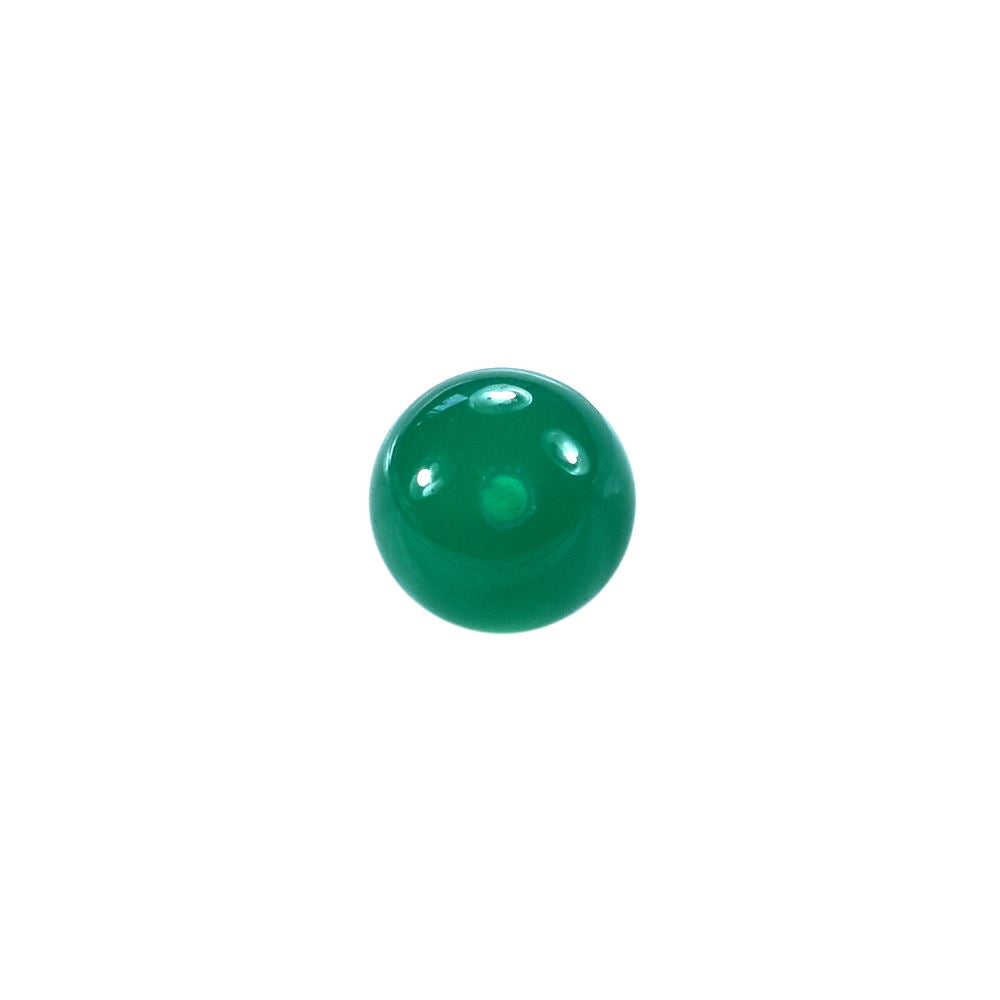 GREEN ONYX PLAIN ROUND BALL (H/D_.70)(DARK)(MILKY) 5.00X5.00 MM 0.94 Cts.