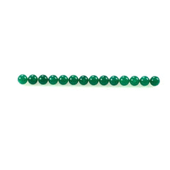 GREEN ONYX PLAIN ROUND BALL (H/D_.70)(DARK)(MILKY) 5.00X5.00 MM 0.94 Cts.