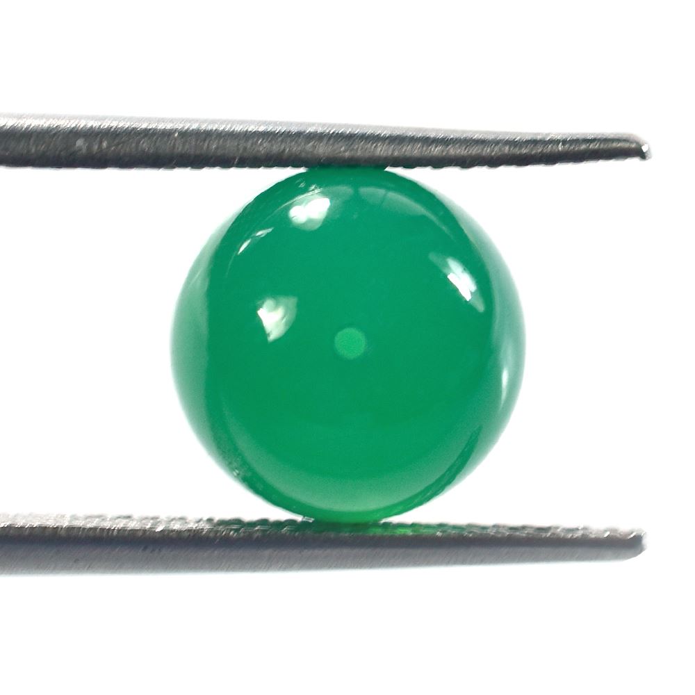GREEN ONYX PLAIN ROUND BALL (H/D_0.75) (DARK)(MILKY) 10.00X10.00 MM 6.94 Cts.