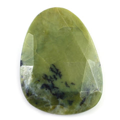 GREEN OPAL ROSE CUT BRIOLETTE IRREGULAR PEARISH 20X15MM 6.34 Cts.