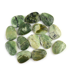 GREEN OPAL ROSE CUT BRIOLETTE IRREGULAR PEARISH 20X15MM 6.34 Cts.