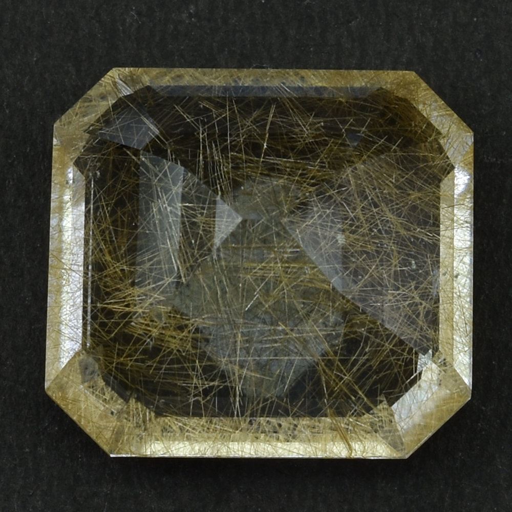 GOLDEN RUTILE QUARTZ STEP CUT OCTAGON 18.78X17.33MM 24 Cts.