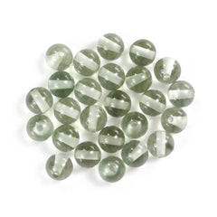 GREEN QUARTZ (SPECIAL) PLAIN ROUND BALLS (FULL DRILL 1.50MM) 8MM 3.30 Cts.