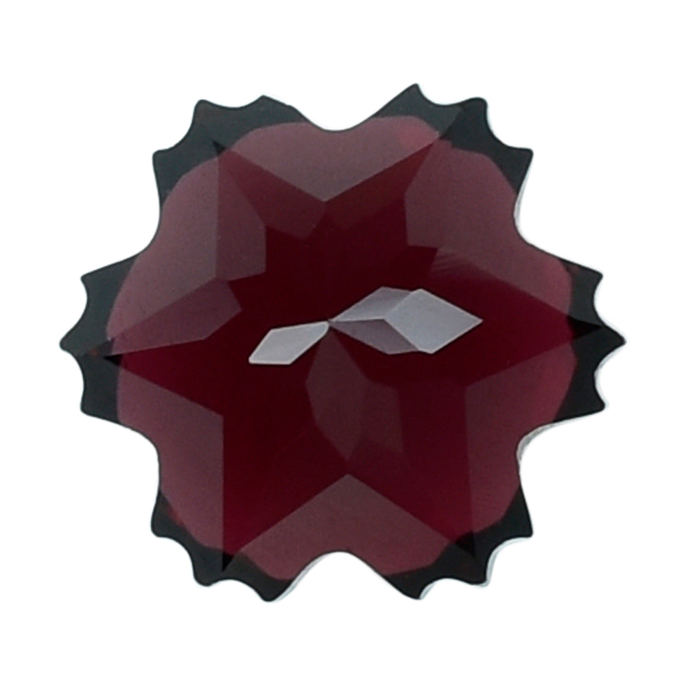 RED GARNET (OPEN) CUT SNOWFLAKE SHAPE 6MM (TH.-4.50MM) 1.40 Cts.