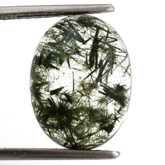 GREEN RUTILE QUARTZ OVAL CAB 16X12MM 9.33 Cts.