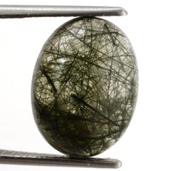 GREEN RUTILE QUARTZ OVAL CAB 16X12MM 9.36 Cts.