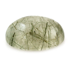 GREEN RUTILE QUARTZ OVAL CAB 16X12MM 9.28 Cts.