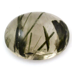 GREEN RUTILE QUARTZ OVAL CAB 16X12MM 9.35 Cts.