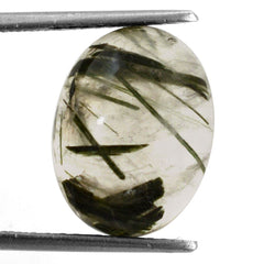 GREEN RUTILE QUARTZ OVAL CAB 16X12MM 9.35 Cts.