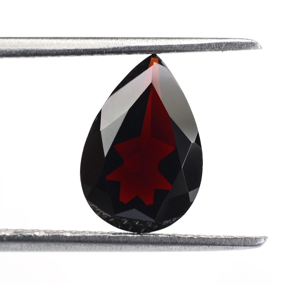 DARK RED GARNET CUT PEAR 12X8MM 2.97 Cts.