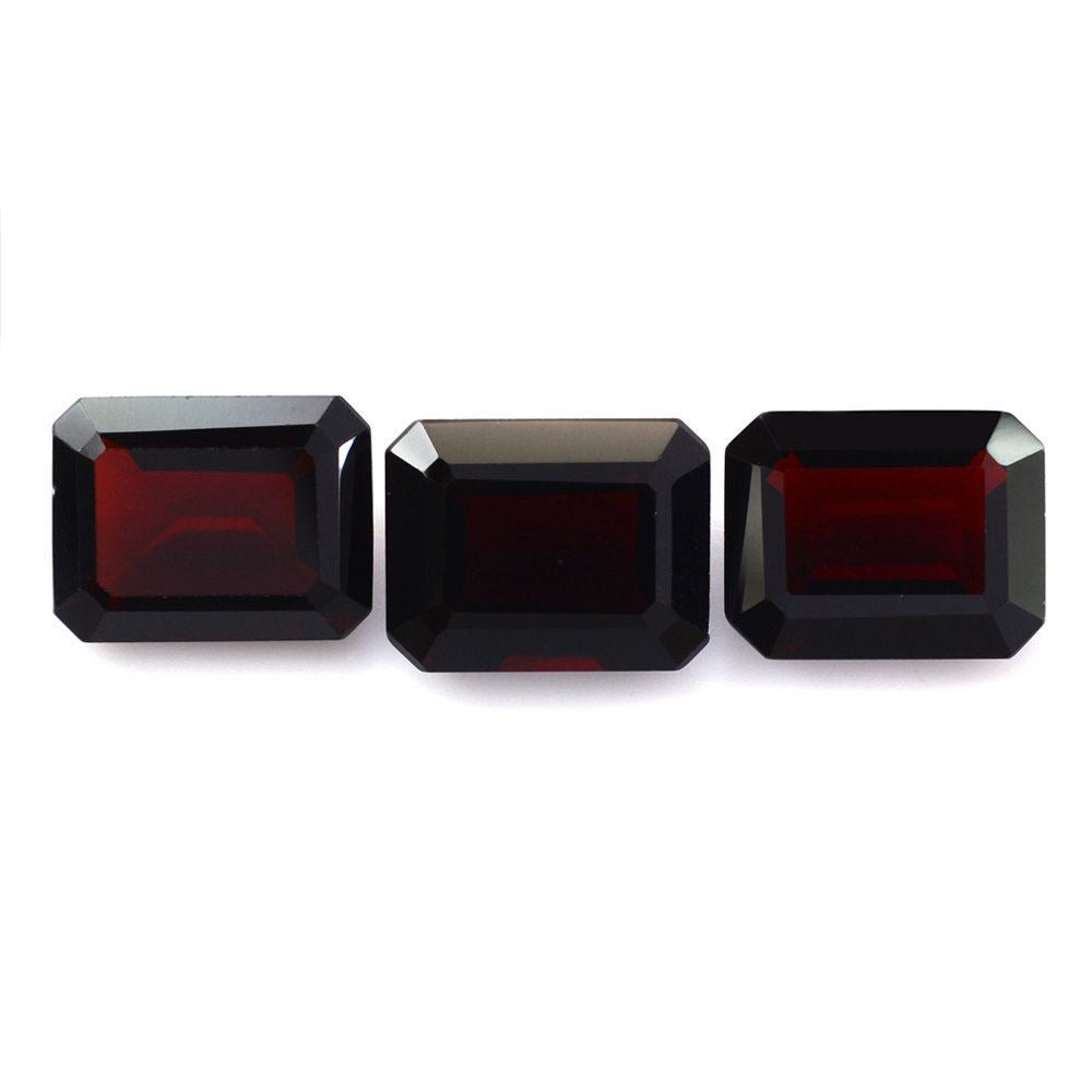 DARK RED GARNET CUT OCTAGON 9X7MM 2.43 Cts.