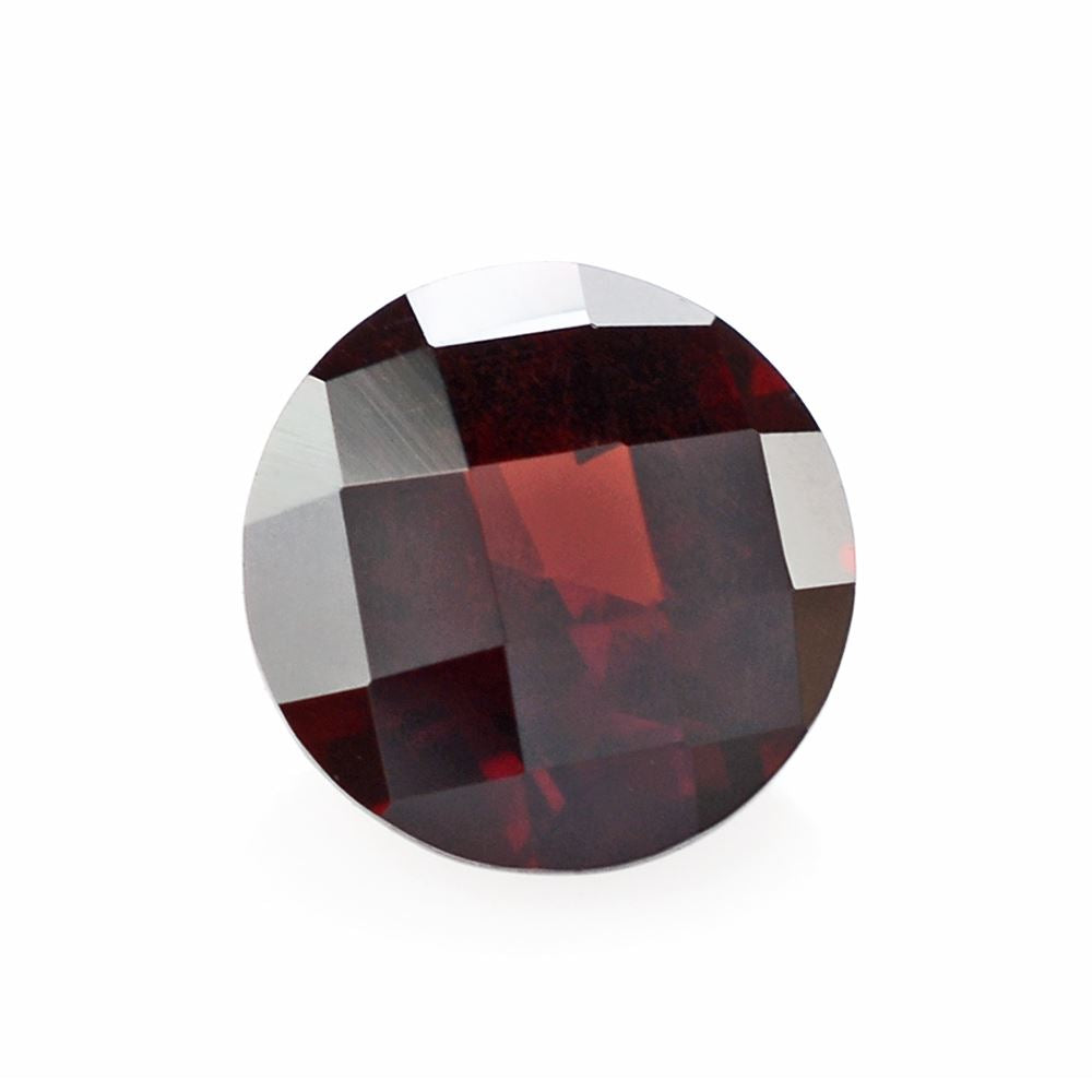 DARK RED GARNET CHECKER CUT ROUND 6MM 1.05 Cts.